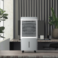 Ventilateur rafraîchisseur d'air portable en plastique 28L |   Ventilateur évaporatif à refroidissement par eau pour usage domestique, bureau et extérieur