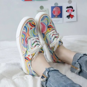 Zapatillas <span class=keywords><strong>de</strong></span> Lona Nuevas <span class=keywords><strong>de</strong></span> Primavera para Hombre <span class=keywords><strong>y</strong></span> Mujer, Zapatillas <span class=keywords><strong>de</strong></span> Skate con Graffiti Arcoíris para Parejas - Product Image 6