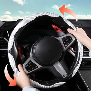 3 Fundas de <span class=keywords><strong>Volante</strong></span> de Fibra de Carbono Brillante para <span class=keywords><strong>Toyota</strong></span> <span class=keywords><strong>Prius</strong></span> Pirem, Diseño Antideslizante, Agarre Deportivo - Product Image 6