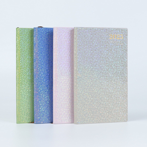 Organizador Personalizado con Horario en Inglés, <span class=keywords><strong>Agenda</strong></span> Portátil de Bolsillo de Cuero PU, Cuaderno de Cuero Láser a Color A6 - Product Image 1