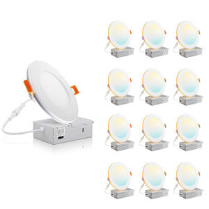ETL 12pack posizione sul bagnato IP44 4 pollici 6 pollici 9W + 3W 12W + 3W 5CCT LED pannello sottile Downlight con luce notturna - Product Image 1
