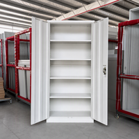 Meilleur prix, structure KD, armoire de classement en acier à 5 niveaux, double porte, verrouillable, armoire de classement en métal pour bureau, pour l'archives du bureau