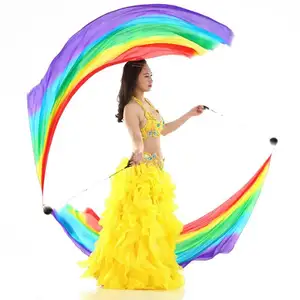 Adult Size Dance Silk Veil Poi Ball Streamer Throw Ball Stage Props