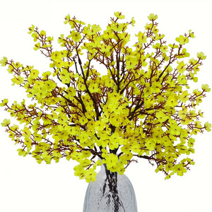 Flores de Seda Realistas de Simulación, Ramo de 5 Ramas de Gimonica <span class=keywords><strong>Chimonanthus</strong></span>, para el Día de los Inocentes, Decoración Moderna para el Hogar - Product Image 6