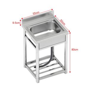 Évier de jardin autoportant intégré en acier inoxydable, évier portable extérieur pour buanderie, salle de bain, cuisine de ferme - Product Image 6