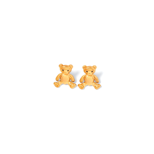 Boucles d'oreilles en forme d'ours en peluche, acier inoxydable 316L, plaqué or PVD, bijoux tendance pour femmes - Product Image 2
