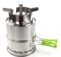 Accessoires de cuisine pour le camping en plein air, équipement de randonnée, réchaud pliable en acier inoxydable, brûleur au propane, rangement facile, mini brasero