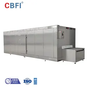 Mesh Belt IQF Tunnel Freezer 500kg/h tunnel quick freezer blast plate contact freezer for fishery