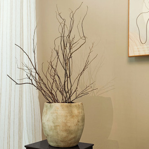 Vaso da fiori artigianale in <span class=keywords><strong>gres</strong></span> smaltato stile retrò con bocca irregolare a forma di pancia grande, <span class=keywords><strong>per</strong></span> balcone, giardino e casa - Product Image 5