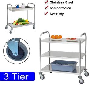 Baja tahan karat 0.8mm tebal LFGB bersertifikat kamar layanan makanan troli untuk Hotel & restoran Penggunaan dapur - Product Image 5