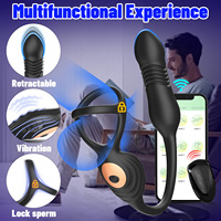 Masajeador de Pene Masculino con Control Remoto Inalámbrico, Masaje Corporal Sexual para Adultos