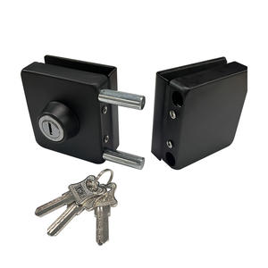 वाणिज्यिक आधुनिक स्टेनलेस स्टील वर्ग टेम्पर्ड ग्लास दरवाजा लॉक और स्क्रू स्थापना के साथ - Product Image 2