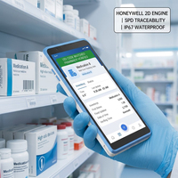 Escáner de Código de Barras para Farmacias, PDA Médico con Android 12, Terminal IP67 de 6.0 Pulgadas para Hospitales, Gestión de Productos Farmacéuticos y Trazabilidad de Medicamentos