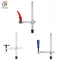 Table de soudage industrielle robuste en acier avec fixation croisée réglable à pince F et base à broches insérables, ouverture maximale 300 mm (en pouces)