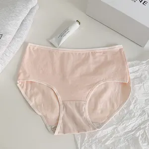 Ropa interior de mujer Tipo de algodón orgánico de cintura alta para adultos Bragas Ropa interior transpirable y sin costuras para mujer