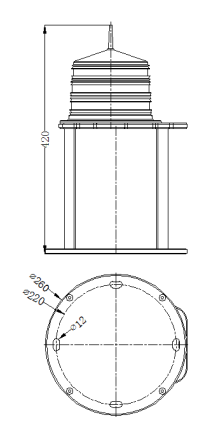6~10NM Solar Powered LED Buoy Light Beacon Light