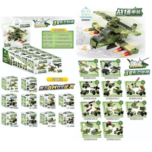 Building Block Car Set Toy Aircraft <b>Fire</b> Trucks Military Car Model Mini Construction Puzzle Sets Building Block Blind Box Kids - Product Image 3