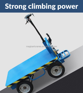 Troli Dorong Listrik Terlaris 1T, Troli Transportasi Listrik, Troli Pallet Listrik, Harga Troli Kargo Platform 4 Roda - Product Image 5