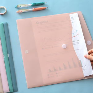 COMIX Sac de classement A4 épaissi en plastique transparent grande capacité avec fermeture velcro, étanche pour bureau professionnel - Product Image 6