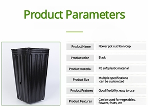 Bolsa de Cultivo Elevada de Plástico <span class=keywords><strong>PE</strong></span> Negro Resistente de 5 Galones, Base Cuadrada de 10x20, Engrosada - Product Image 3