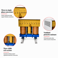 Transformateur d'isolement triphasé vers biphasé à enroulement en cuivre avec prises multiples 380/440V vers sortie 120-0-240V 50/60Hz 4 kW
