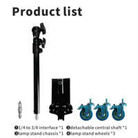 Support d'éclairage robuste de 80 cm pour studio photo, trépied réglable en hauteur avec support de chat en direct, roues, accessoires pour caméra vidéo