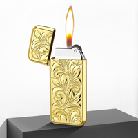 DEBANG Briquet Cigarette Meilleures Ventes 2025 Lingot d'Or Portable avec Butane Logo Personnalisable Briquet à Silex