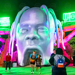 โมเดลหัวสกอตต์แบบพองลมขนาดใหญ่สำหรับตกแต่งคอนเสิร์ต20FT 26ft ออกแบบได้ตามต้องการ28ft 30ft กลางแจ้ง - Product Image 6