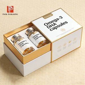 Boîte à tiroir de luxe personnalisée pour emballage de capsules et de bonbons gélifiés, boîte cadeau rigide <span class=keywords><strong>en</strong></span> carton coulissante avec insert <span class=keywords><strong>en</strong></span> papier, emballage pour compléments alimentaires - Product Image 1