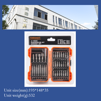 RISING Ensemble de 37 embouts de tournevis, douilles et forets pour le travail du bois