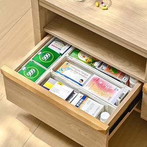 Boîte de rangement en plastique rétractable et réglable multi-usages pour la maison, la <span class=keywords><strong>cuisine</strong></span>, la salle de bain, le bureau, l'<span class=keywords><strong>organisation</strong></span> des <span class=keywords><strong>tiroirs</strong></span> et des armoires - Product Image 4