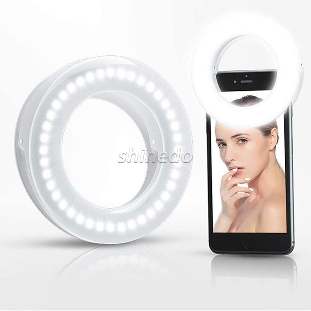 Battery Selfie Light Ring Light LED Photographic Lighting Ringlight Photo for Phone