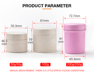 Compostable tùy chỉnh phân hủy sinh học đôi tường lúa mì mỹ phẩm container 1oz 2oz <span class=keywords><strong>3oz</strong></span> 8oz nhựa mặt Kem mắt Jar - Product Image 4