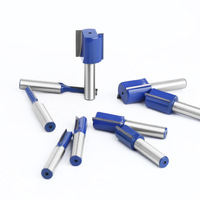 Pisau Pemotong Lurus Berujung Ganda 8mm Shank Slotted Double-Edged CNC Carbide 2Flutes 45HRC Climb Milling Cutting Machine Tersedia ODM/OEM