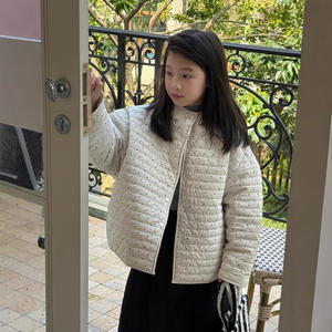 Manteau pour bébé <span class=keywords><strong>fille</strong></span>, automne et hiver 2025, style coréen, à pois, à capuche, en coton teint en pièce, épais, veste courte matelassée, vêtements d'extérieur - Product Image 1
