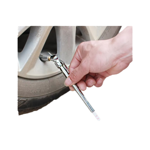 Manometro per pneumatici tipo penna, portatile per uso di emergenza, durevole, argento, marca FN, per auto - Product Image 4
