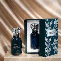 Flacon de parfum en verre personnalisé avec logo, 30 ml, 50 ml, 100 ml, bouchon argenté, style moderne, impression en soie par lots, boîte cadeau, texture de pulvérisation fine