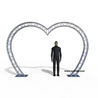 Estructura de Truss Arqueada de Aleación de Aluminio para Bodas, Estructura de Truss en Forma de Corazón