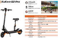 Pour KuKirin G2 Pro Scooter électrique rapide pour adultes 25 km/h E-mobility Road Elektro-Roller Trottinette à deux roues avec stock polonais