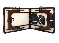 Cambodia hizo barato 3 secciones de aluminio moderno portátil Spa cama de tatuaje ajustable y mesa de masaje facial fácil de plegar