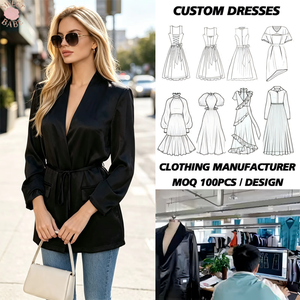 Blazer de Mujer para Otoño, Delgado, Negro, Informal de Negocios, Manga Larga, Traje de Trabajo, Oficina, Botón Único - Product Image 1