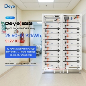 Deye BOS-G Pro แบตเตอรี่ LiFePO4 100Ah 51.2V 5.12kWh การออกแบบโมดูล81.92kWh มากที่สุดสำหรับโรงพยาบาล - Product Image 1