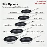 Batterie de cuisine professionnelle 3 pièces en acier inoxydable, compatible induction, fond capsule, base épaisse, poignée anti-chaleur, style américain