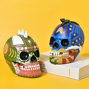 Nhựa <span class=keywords><strong>1</strong></span>:<span class=keywords><strong>1</strong></span> <span class=keywords><strong>Skull</strong></span> Punk Phong Cách <span class=keywords><strong>Skull</strong></span>, Halloween Món Quà Con Người Mô Hình Hộp Sọ Thanh Cafe Trang Trí - Product Image 1