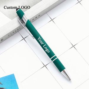 Bulk Order Custom Logo Promotional <b>Pens</b>, Click Ballpoint <b>Pen</b> with Soft Touch Coating and Metal Stylus Tip - Product Image 1