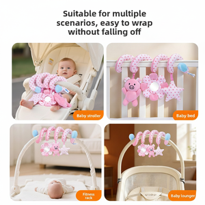 Giocattolo da appendere al <span class=keywords><strong>letto</strong></span> per neonati a forma di animale in peluche, ciondolo per passeggino unisex per <span class=keywords><strong>bambini</strong></span>, gioco educativo per la prima infanzia da appendere al <span class=keywords><strong>letto</strong></span> - Product Image 4
