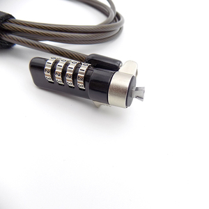 범용 스틸 도난 방지 보안 케이블 노트북 잠금 DELL 노트북을위한 <span class=keywords><strong>4</strong></span> 자리 암호로 이동식 웨지 슬롯 케이블 잠금 - Product Image 4