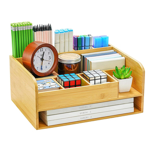 Organizer <span class=keywords><strong>da</strong></span> <span class=keywords><strong>Scrivania</strong></span> Multifunzionale in Bambù per Forniture d'Ufficio e Accessori <span class=keywords><strong>da</strong></span> <span class=keywords><strong>Scrivania</strong></span> - Vendita all'Ingrosso - Product Image 4