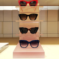 Support en métal acrylique personnalisé Organisateur de lunettes de soleil rotatif 360 Présentoir pour magasin de lunettes