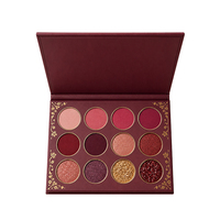 Palette de fards à paupières de Noël hautement pigmentée, mate, 12 couleurs, nude, personnalisable, marque privée